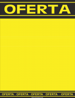 CARTAZ OFERTA 46X60 COM LINHAS DE ESCRITA PCT. COM 100